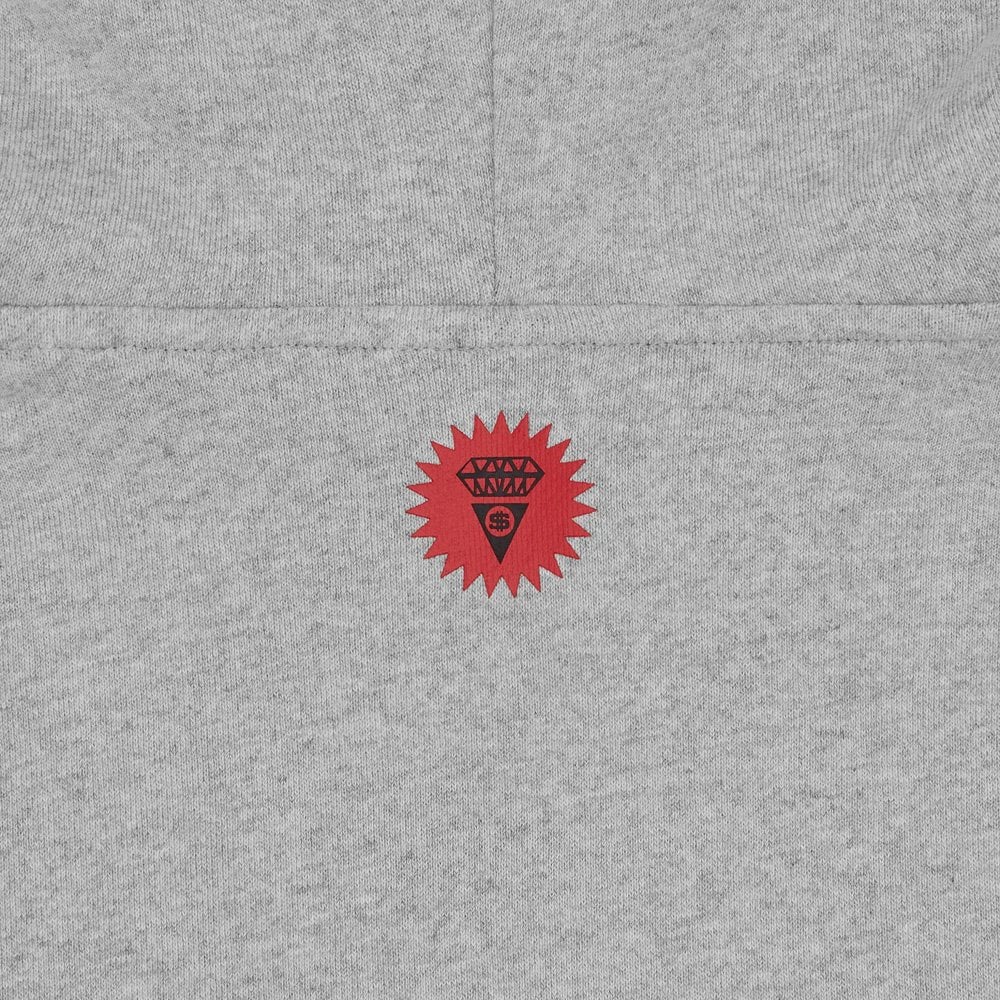 Checker Running Dog Hoodie - Heather Grey