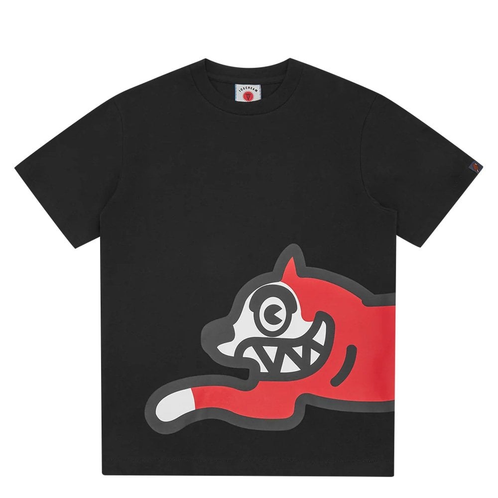 Jumbo Running Dog T-Shirt - Black