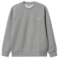 Script Embroidery Sweatshirt - Grey Hea/Wht