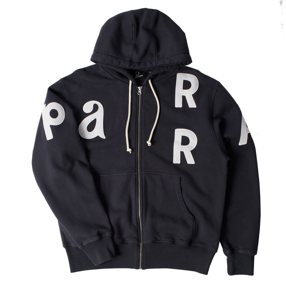Word Salad Zip Hooded Sweatshirt  - Dark Navy