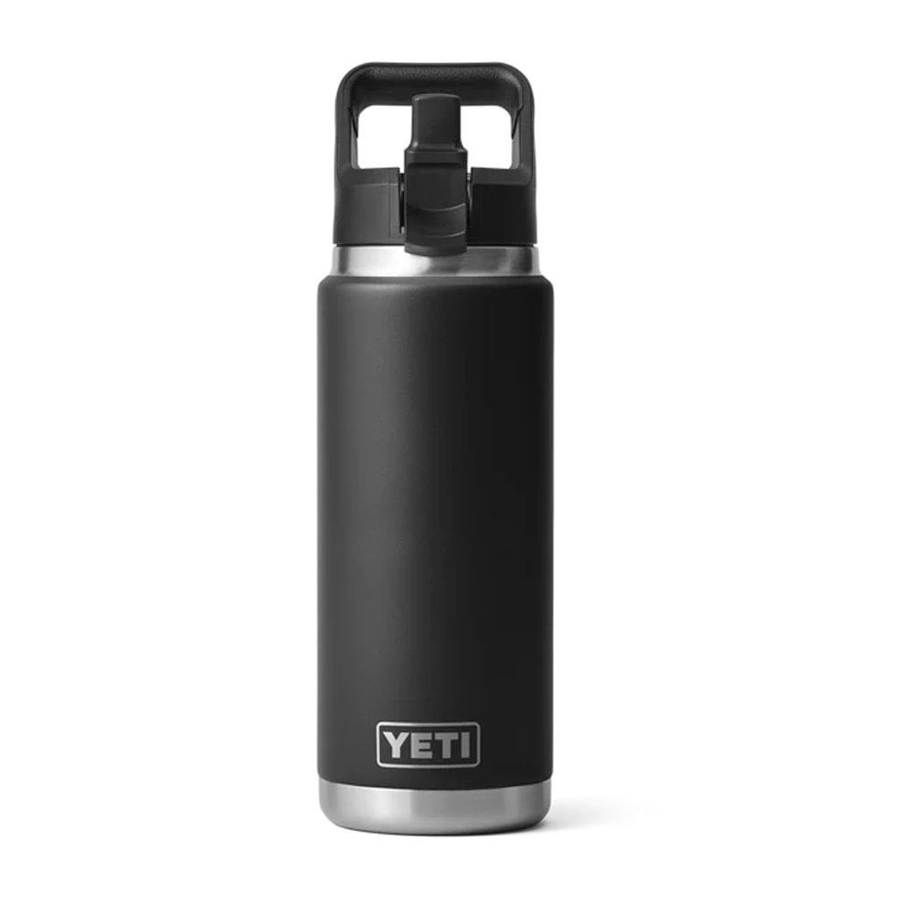Rambler 26 oz (769 ML) Bottle With Straw - Black