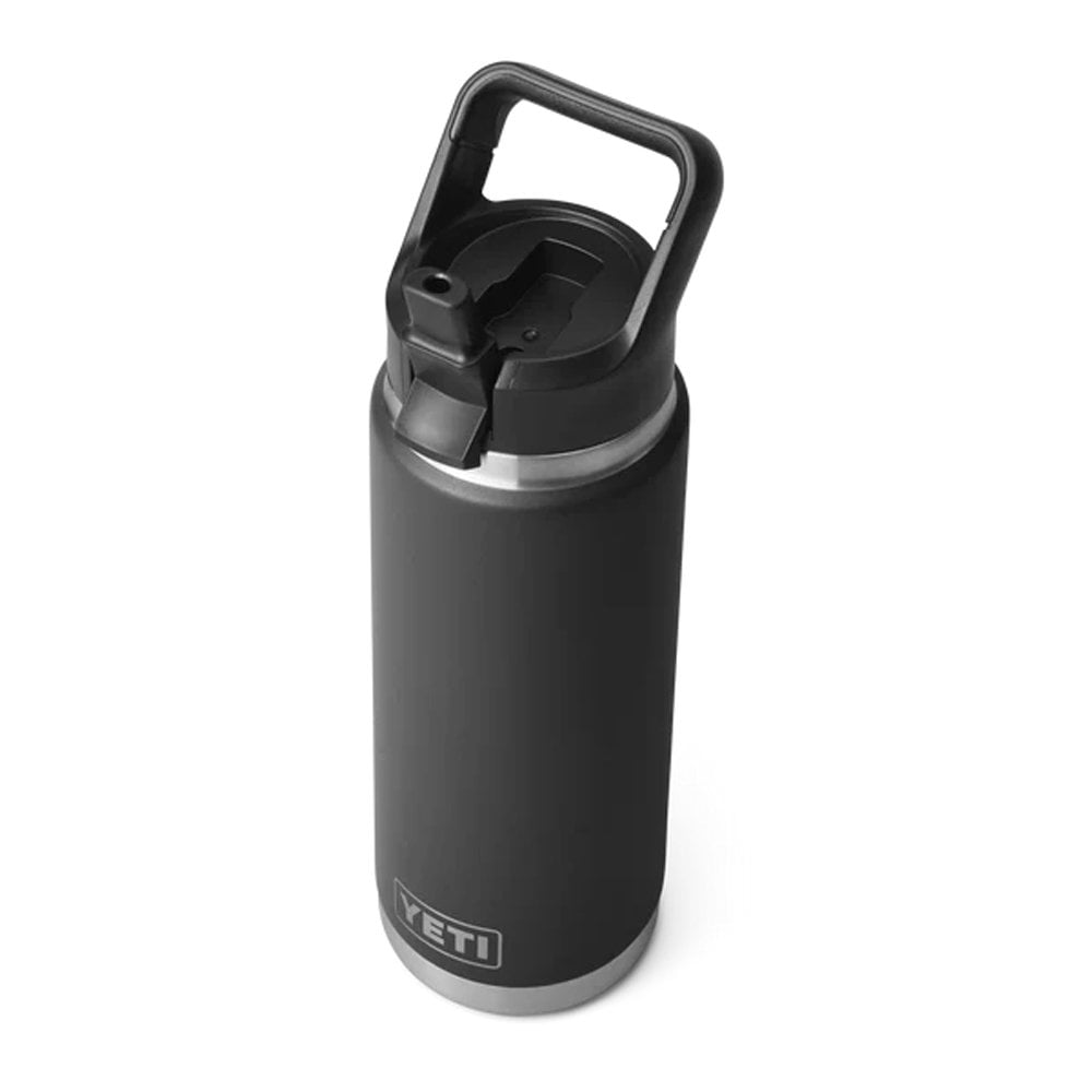 Rambler 26 oz (769 ML) Bottle With Straw - Black