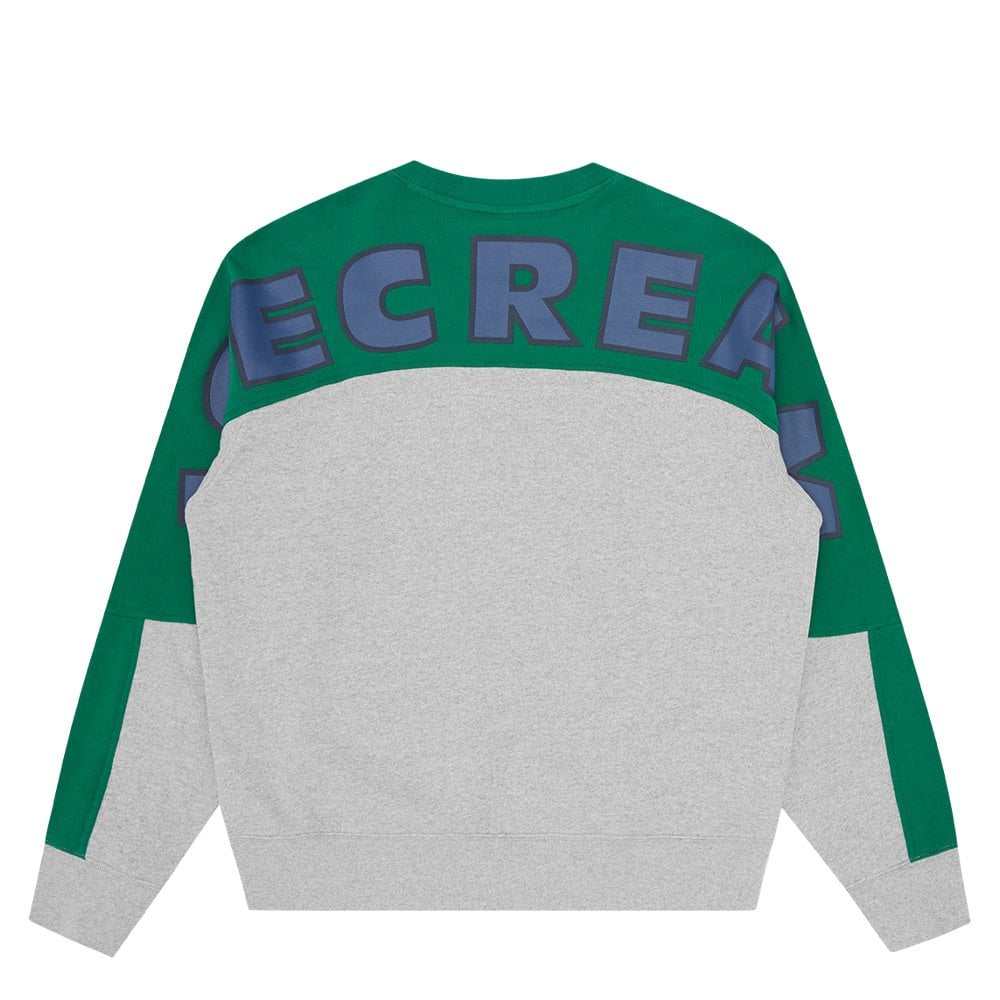 Convenience Store Panelled Crewneck - Grn/Hea Gry