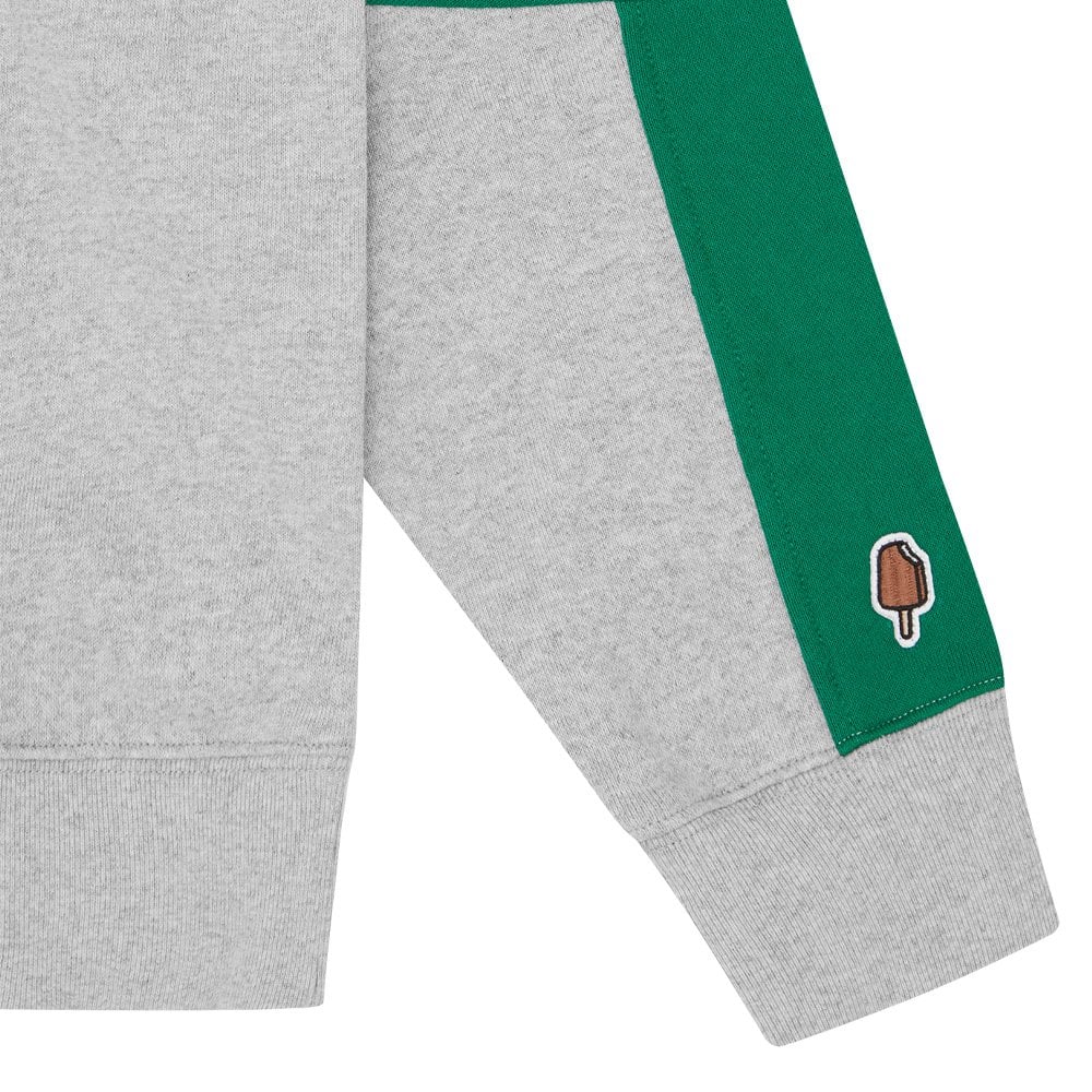 Convenience Store Panelled Crewneck - Grn/Hea Gry