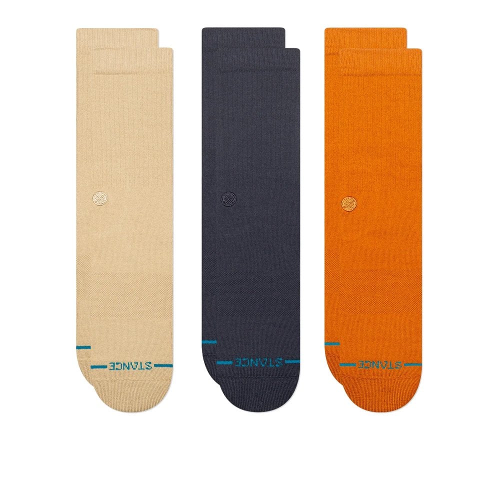 Icon Crew Socks 3 Pack - Sand