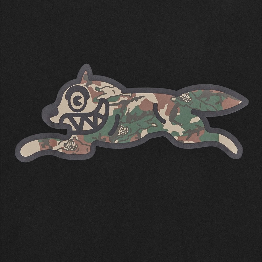 Camo Running Dog Woodland T-Shirt - Black/Camo