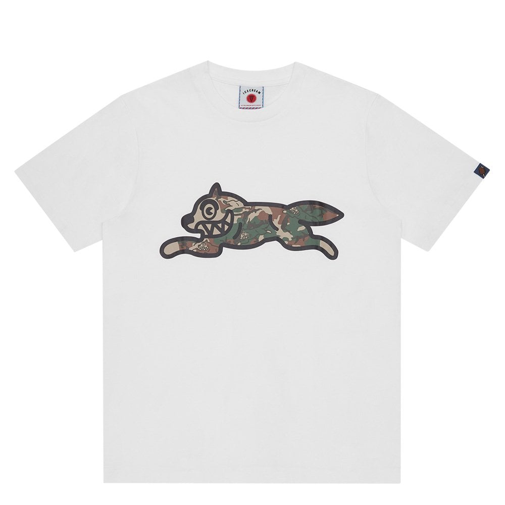 Camo Running Dog Woodland T-Shirt - White/Camo