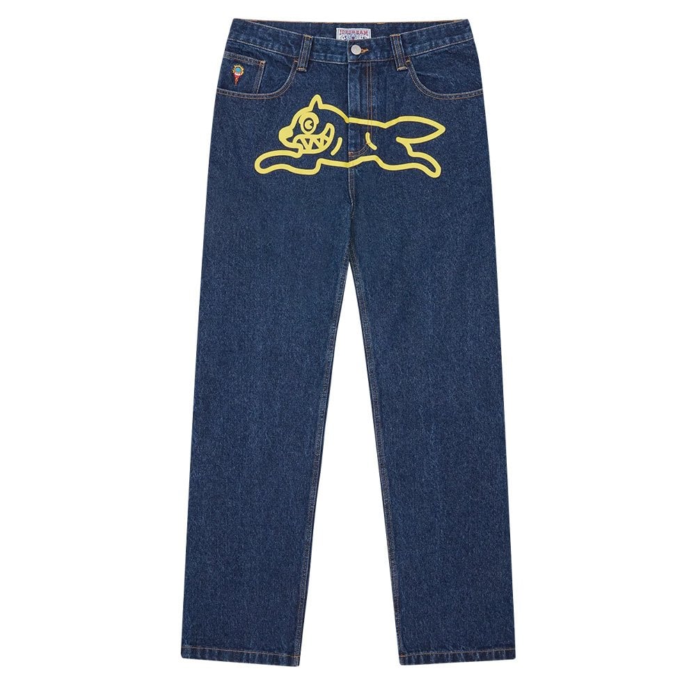 Running Dog Double Scoop Denim Pants - Indigo