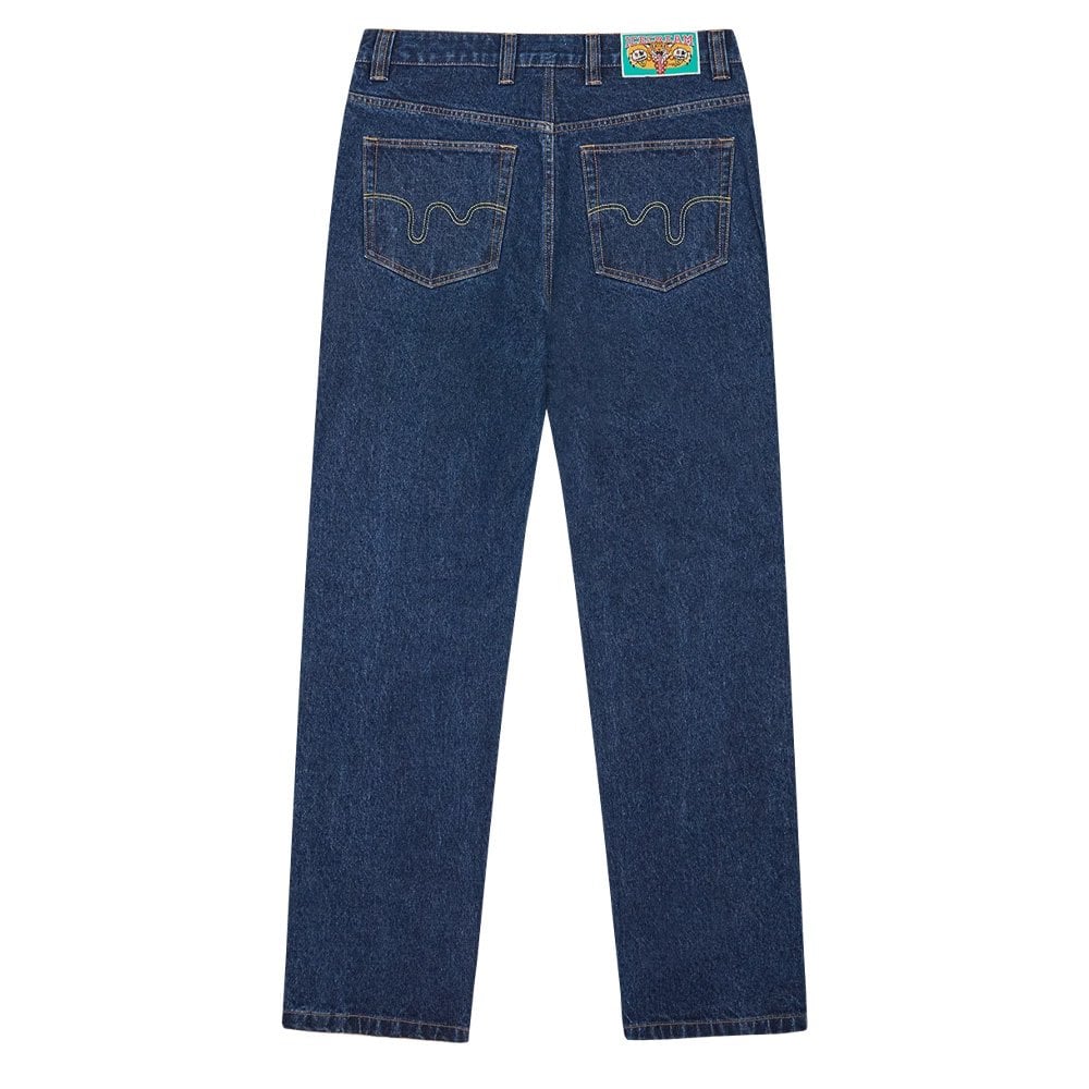 Running Dog Double Scoop Denim Pants - Indigo