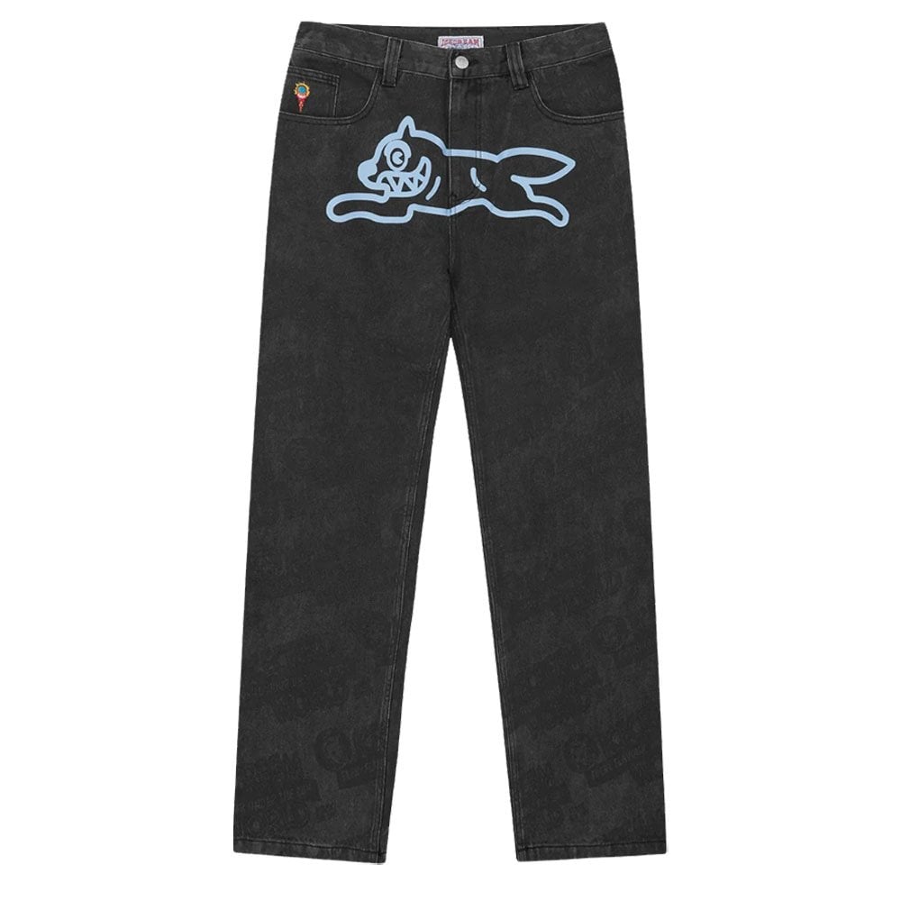 Every Flavour Double Scoop Denim Pants - Washed Black