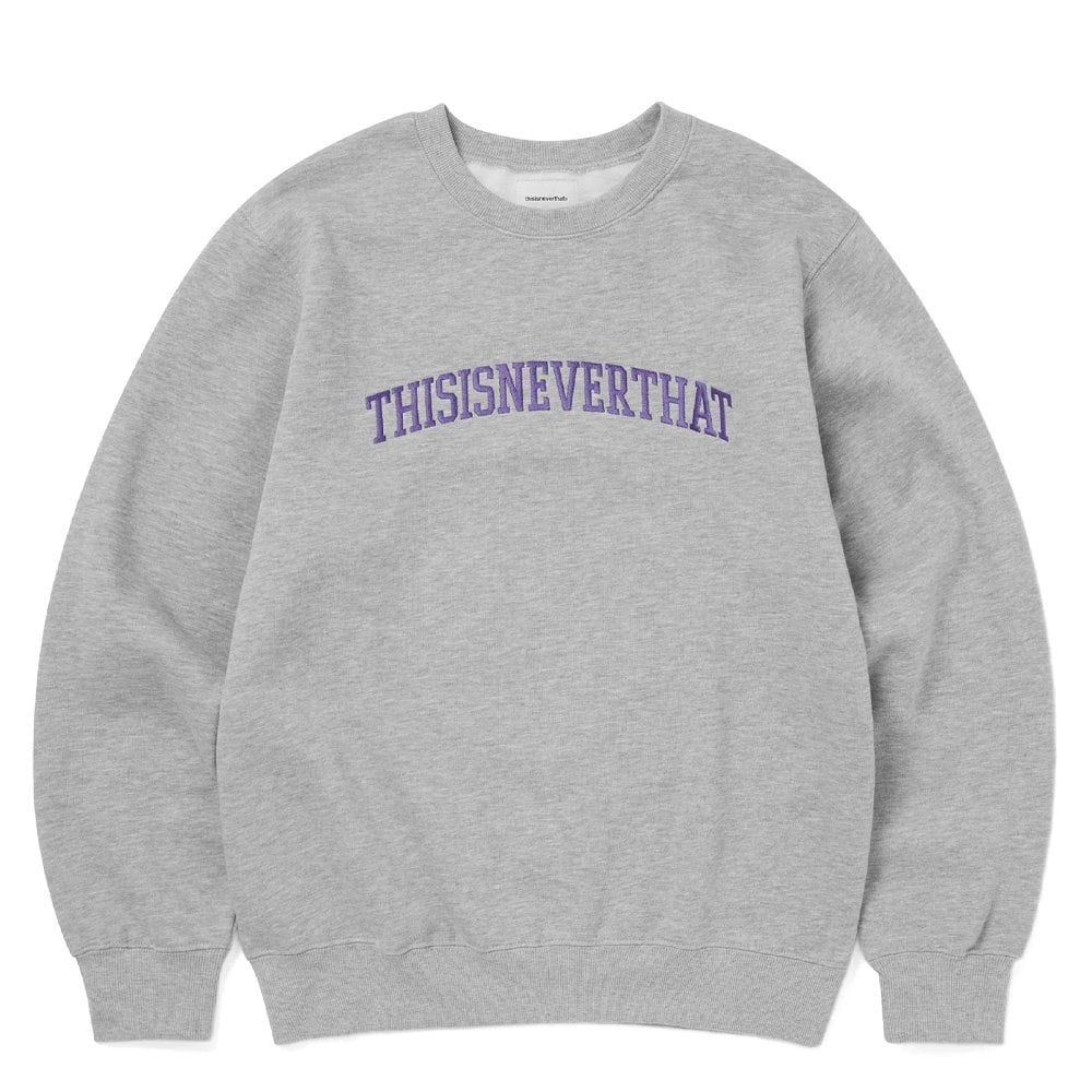 Arch Logo Crewneck - Heather Grey