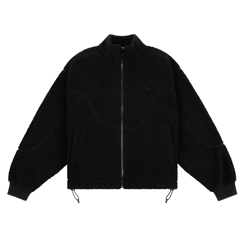 Polar Fleece Sherpa Zip Jacket - Black