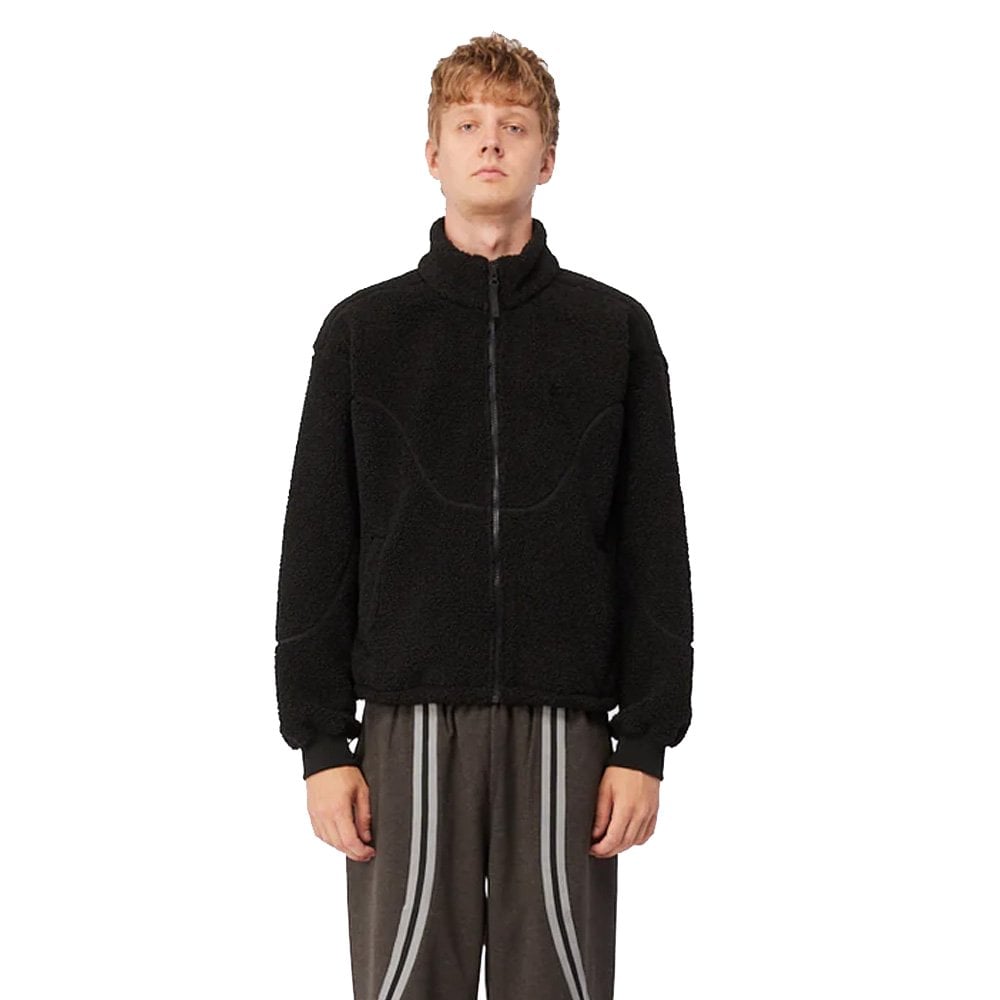 Polar Fleece Sherpa Zip Jacket - Black