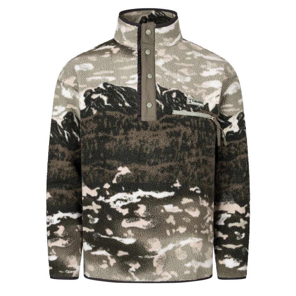 Helvetia II Printed Half Snap Fleece - Safari