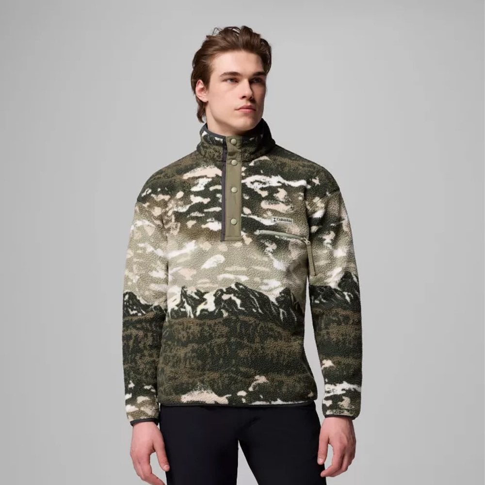 Helvetia II Printed Half Snap Fleece - Safari