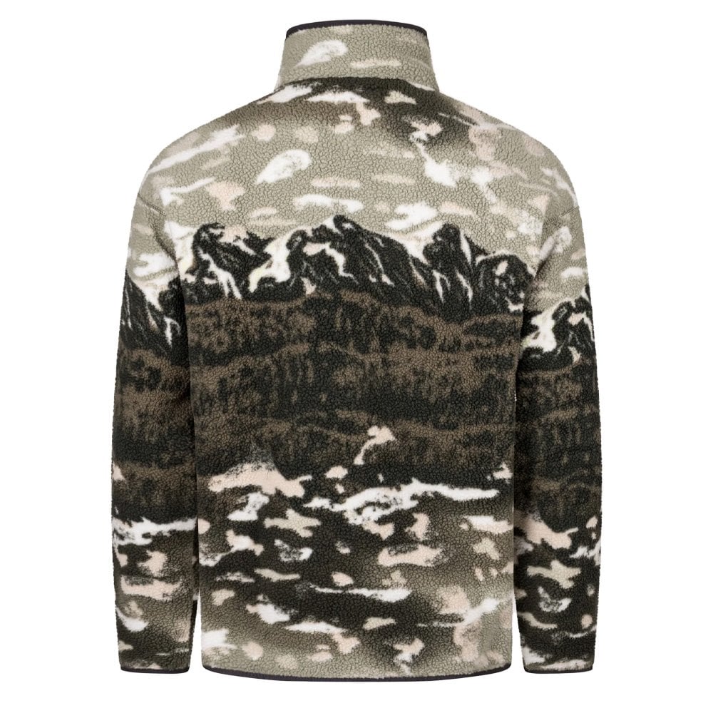 Helvetia II Printed Half Snap Fleece - Safari