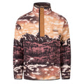Helvetia II Printed Half Snap Fleece - Camel Brown