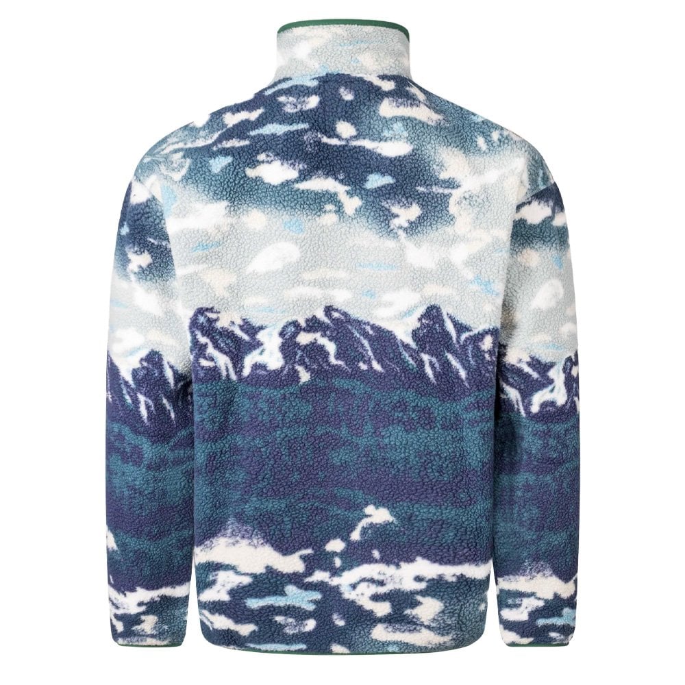 Helvetia II Printed Half Snap Fleece - Crush Blue