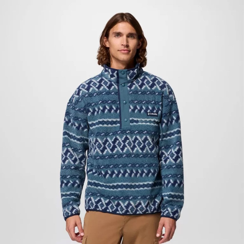Helvetia II Printed Half Snap Fleece - Everblue