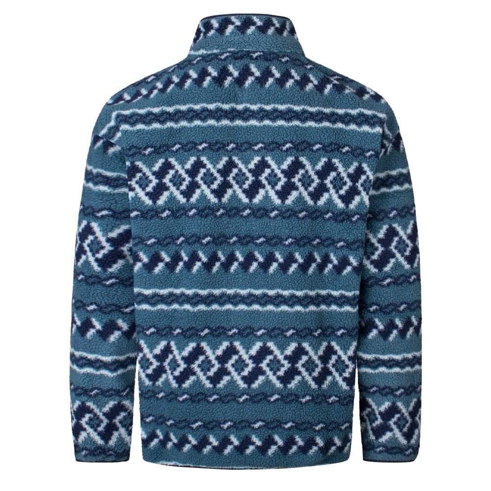 Helvetia II Printed Half Snap Fleece - Everblue