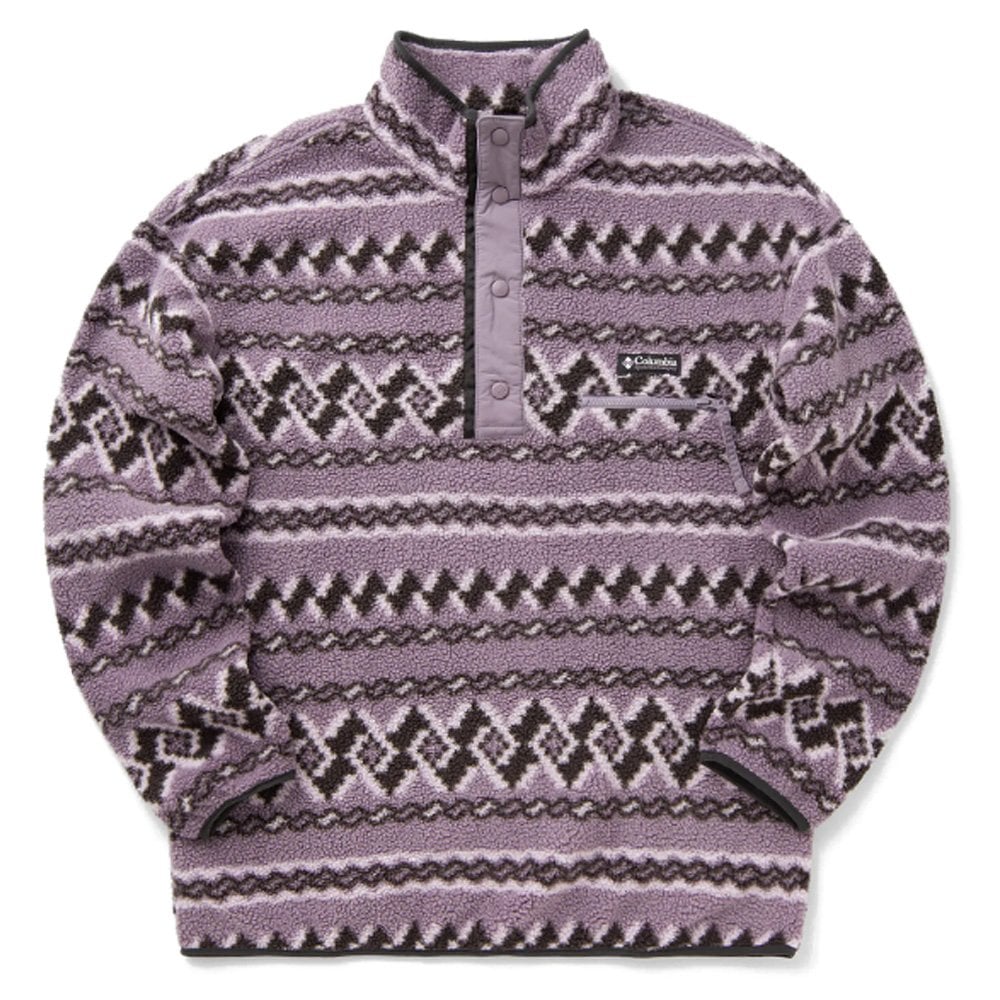 Helvetia II Printed Half Snap Fleece - Shale Purp