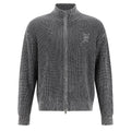 Skull And Snake Zip Thru Jumper - Charcoal