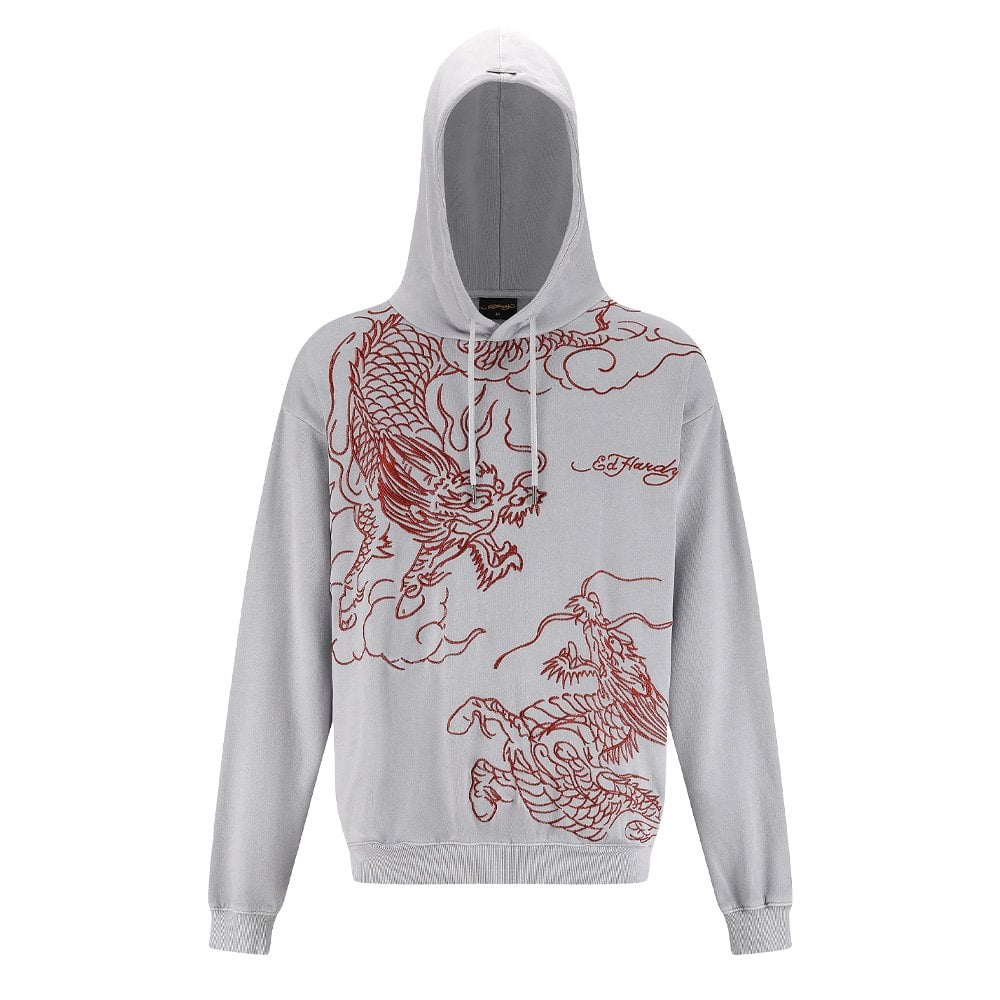 Battle Dragon Hoodie - Grey