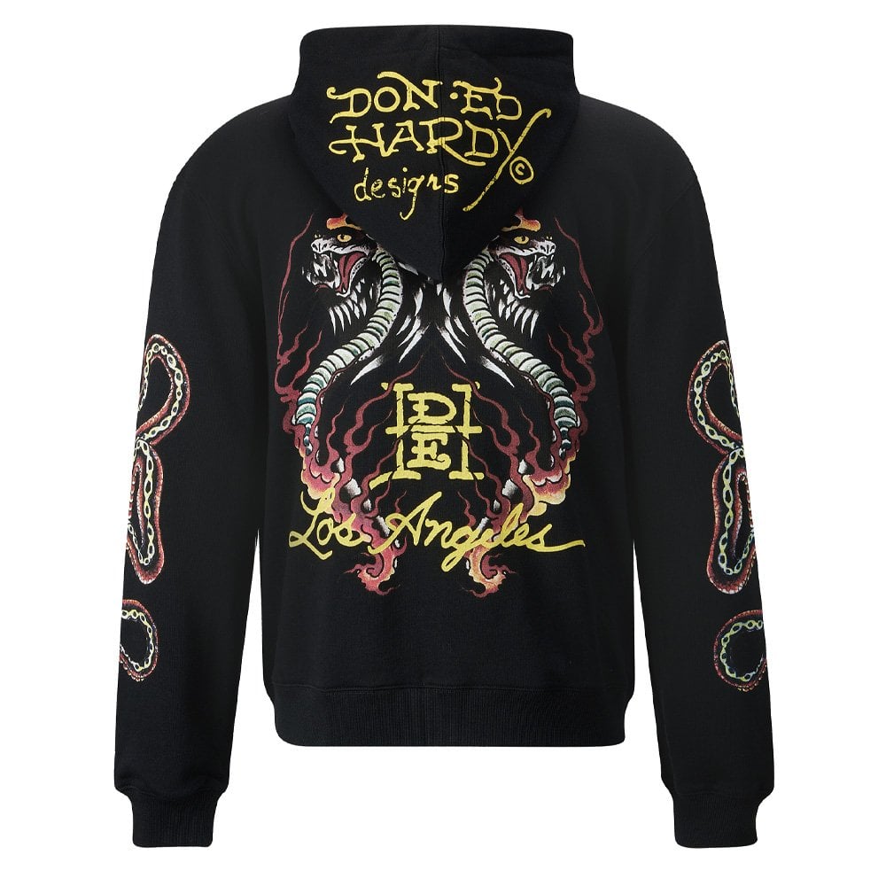 Double Venom Zip Thru Hoodie - Black