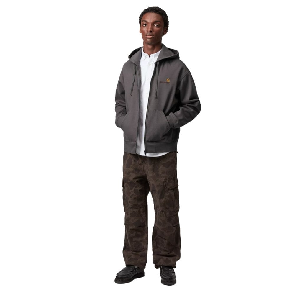Hooded American Script Jacket - Porphyry