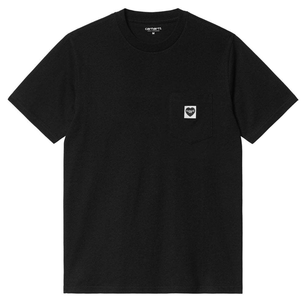 Pocket Heart T-Shirt - Black/Black