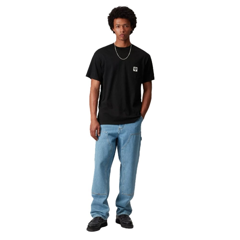 Pocket Heart T-Shirt - Black/Black
