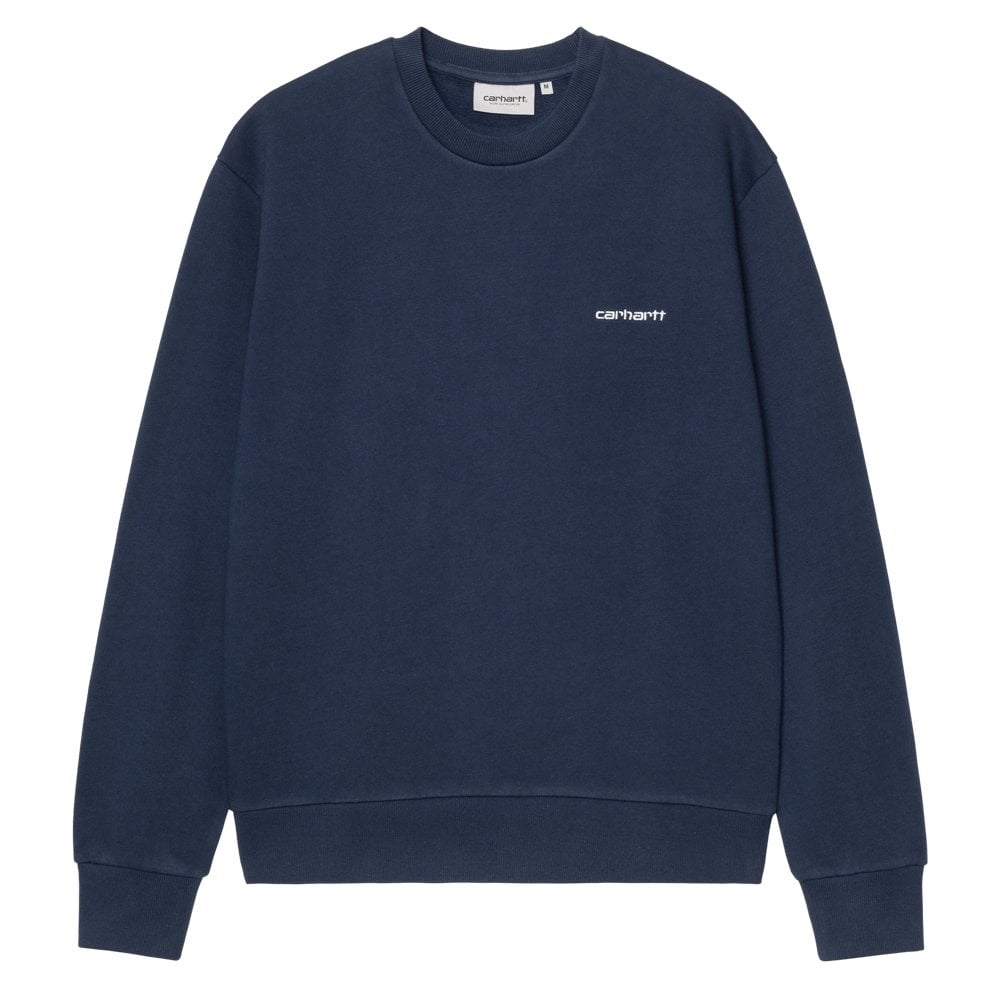 Script Embroidery Sweatshirt - Jupiter/Wht
