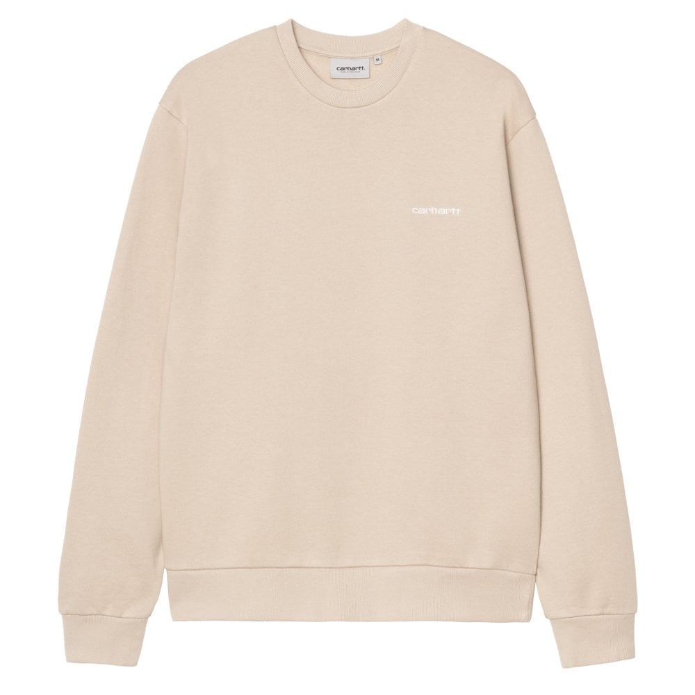 Script Embroidery Sweatshirt - Fleur/White