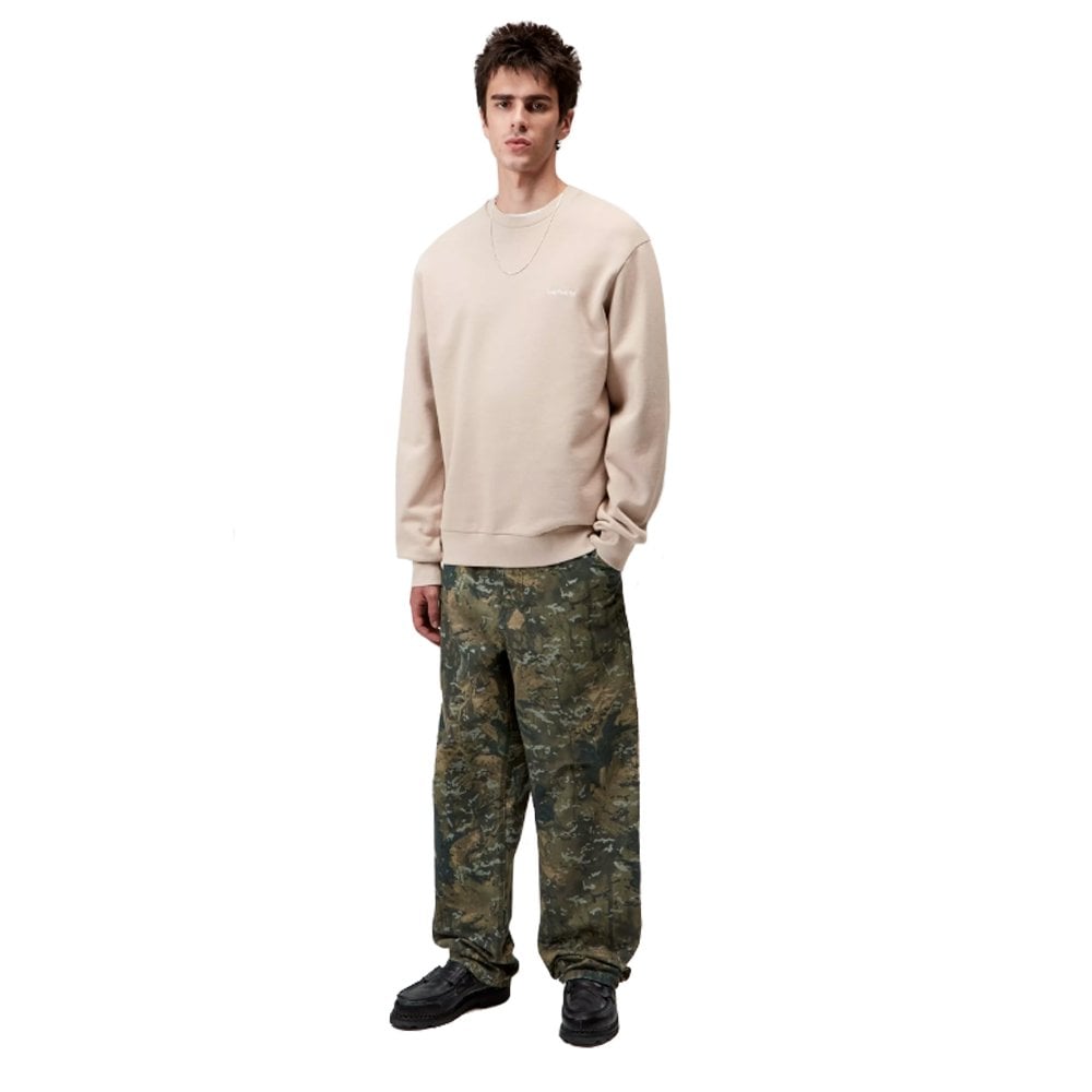 Script Embroidery Sweatshirt - Fleur/White