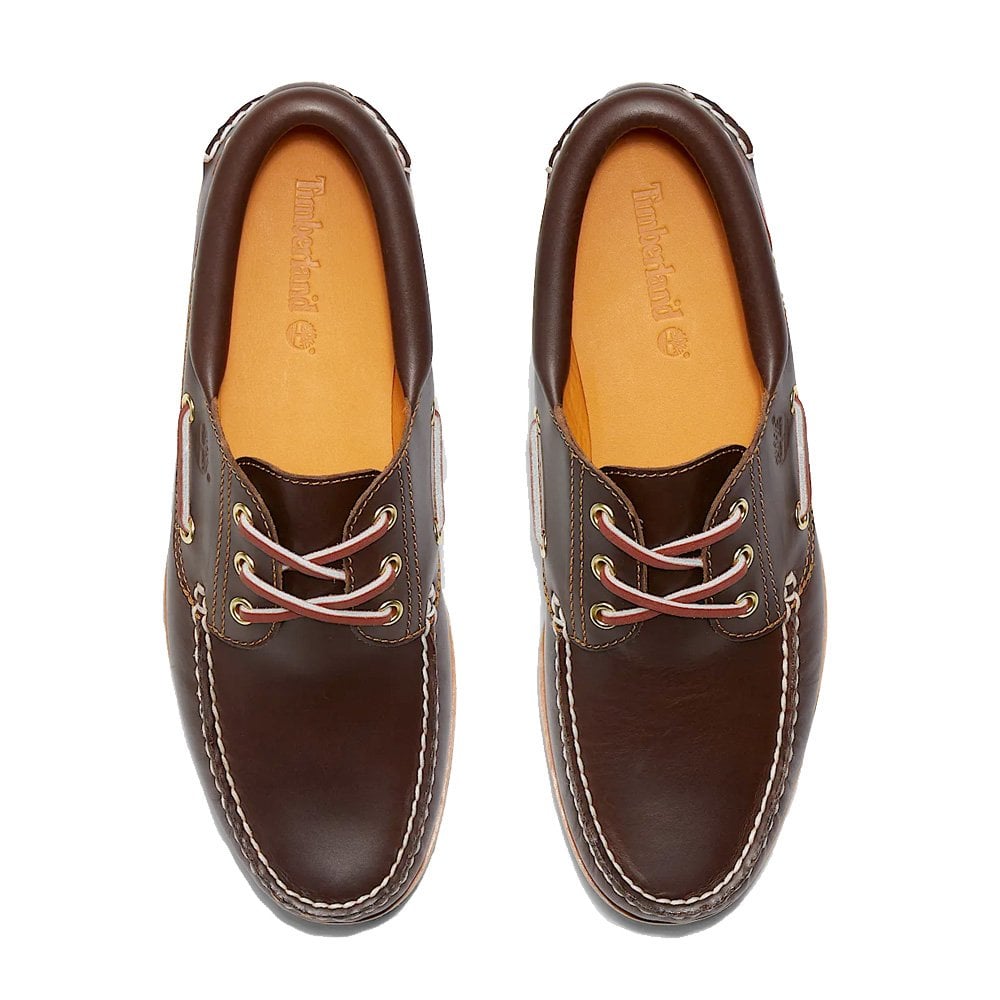 Authentic 3-Eye Lug Handsewn Boat Shoe - Brown