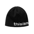 SP-Logo No Cuff Beanie - Black/White