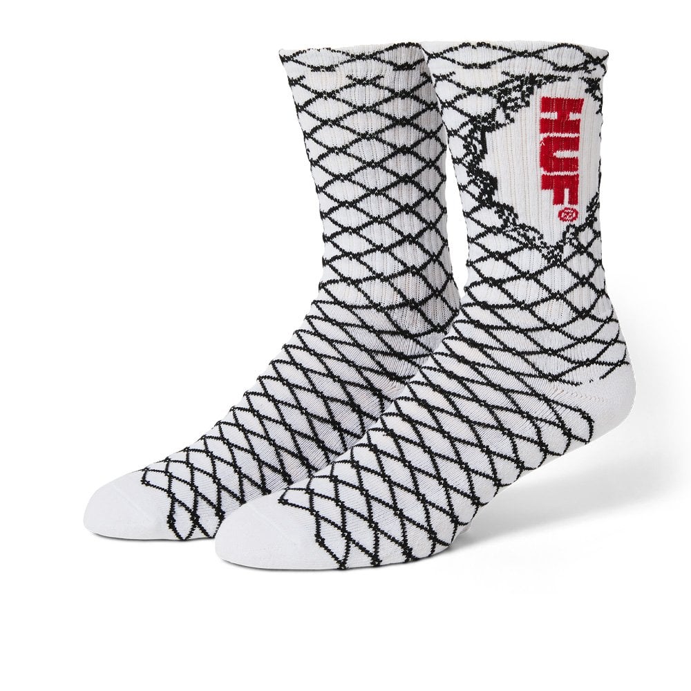 Broken Fence Socks - White
