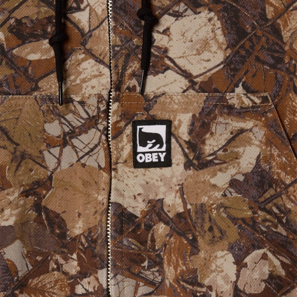 Glen Zip Up Jacket - Fence Camo