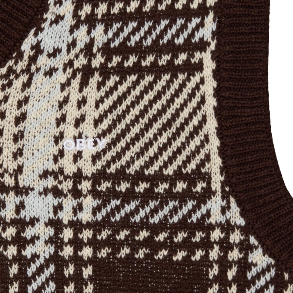 Avon Plaid Vest - Vanilla