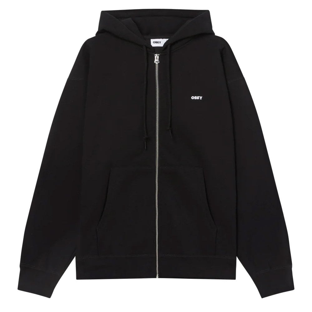 Established Works Bold Zip Hoodie - Black