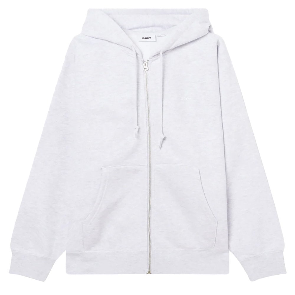 Established Works Bold Zip Hoodie - Ash Grey