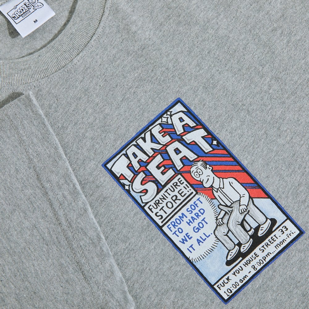 Take a Seat T-Shirt - Heather Grey