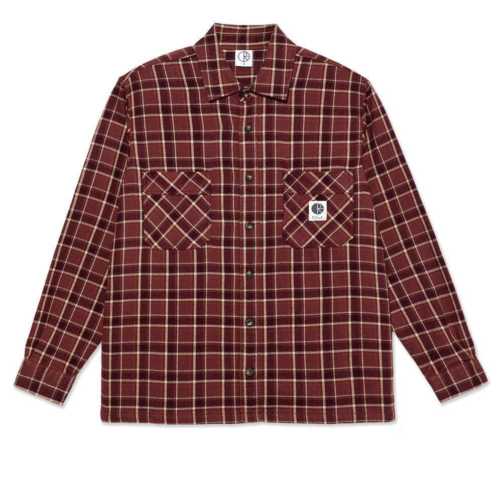 Mike Flannel Long Sleeve Shirt - Oxblood Chk