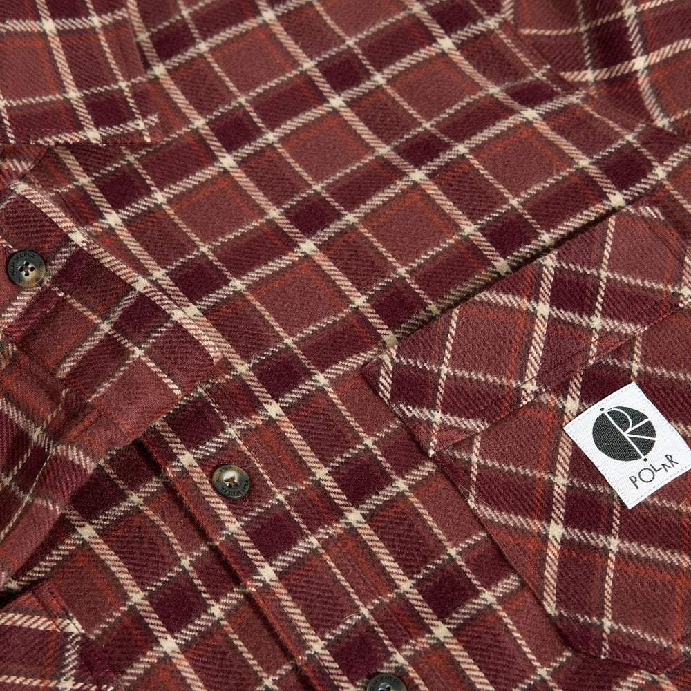 Mike Flannel Long Sleeve Shirt - Oxblood Chk