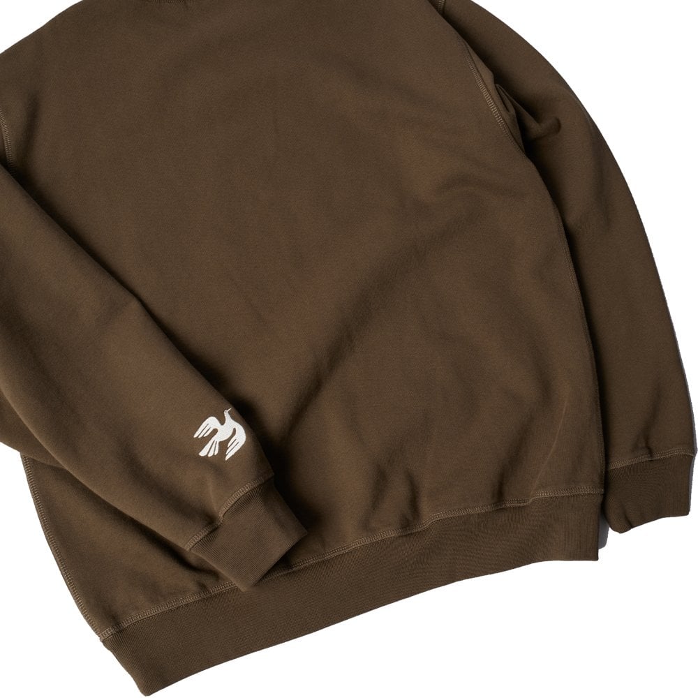 Weird Trad Logo Crewneck Sweatshirt - Brown