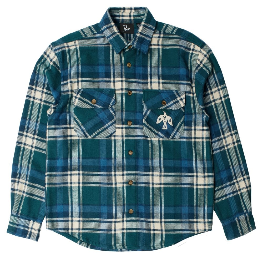 Crow Flanel Shirt - Pine Green