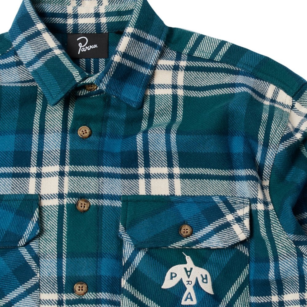 Crow Flanel Shirt - Pine Green