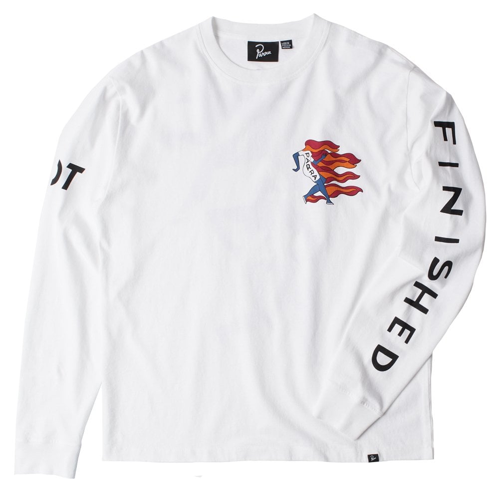 Not Finished Long Sleeve T-Shirt  - White