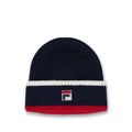 Ciro Ribbed Turn-Up Beanie - Fila Nvy/Grd
