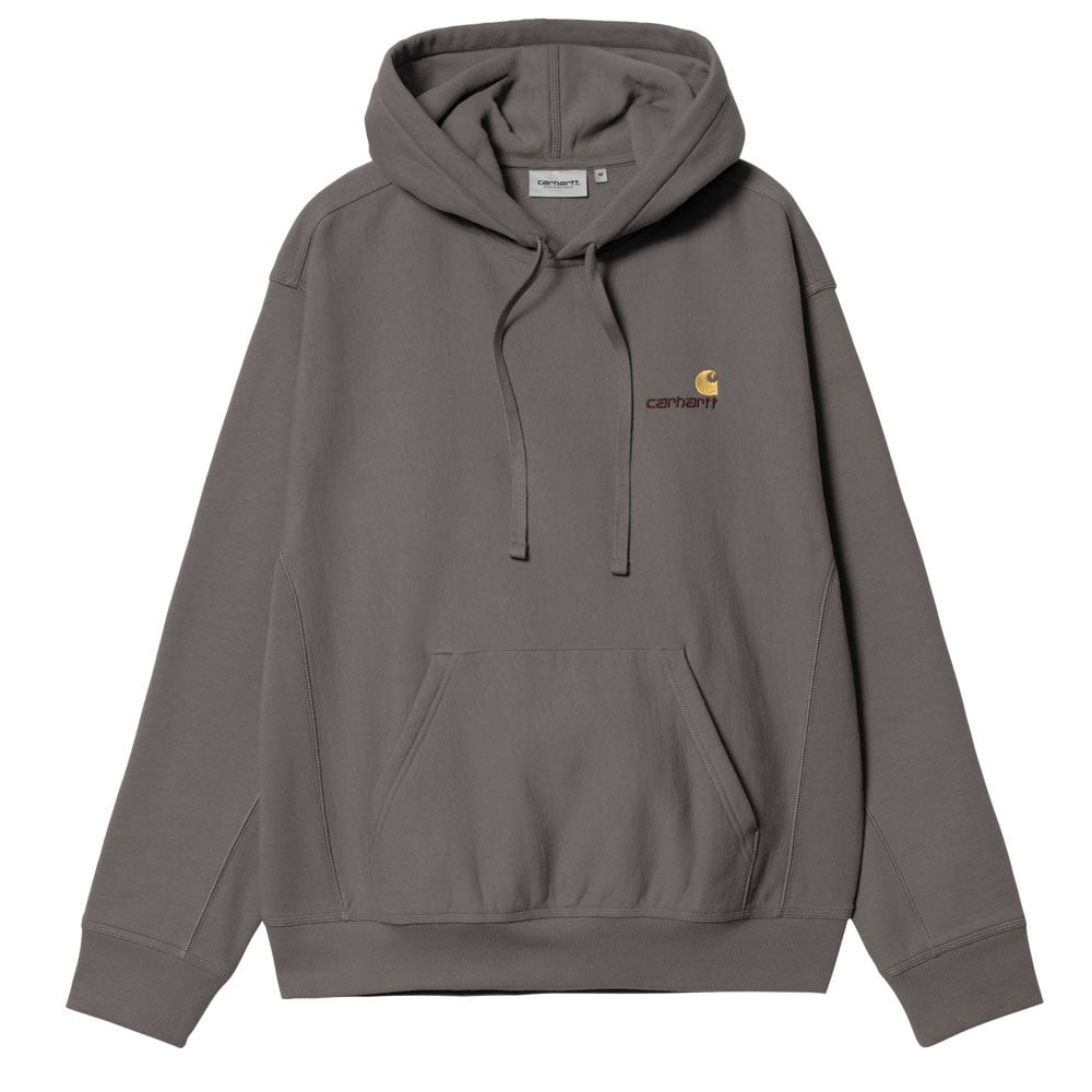 Hooded American Script Embroidery Sweatshirt - Porphyry